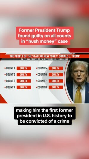 Norah O'Donnell Instagram - BREAKING: A jury finds former President Donald Trump guilty on all 34 felony counts of falsifying business records, making him the first former president in U.S. history to be convicted of a crime.

Tap the link in bio for more.
