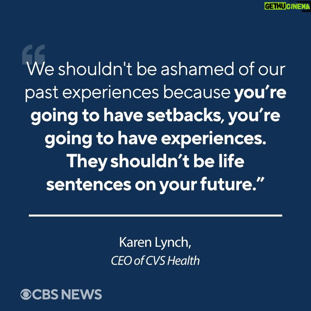 Norah O'Donnell Instagram - CVS Health CEO Karen Lynch shares her advice to young women and girls with @NorahODonnell, encouraging them to “dream big” and never let your past define your future. Learn more about her inspiring journey to becoming the most powerful female CEO in the nation tonight at 9:30 p.m. ET on “Person to Person” on CBS. #WomensHistoryMonth