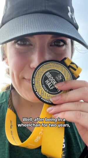 Norah O'Donnell Instagram - Just two months after undergoing brain surgery, Leanna Scaglione defied the odds by competing in the New York City Half Marathon alongside 27,000 other runners over the weekend. The 32-year-old was diagnosed with a genetic disorder at age 15.