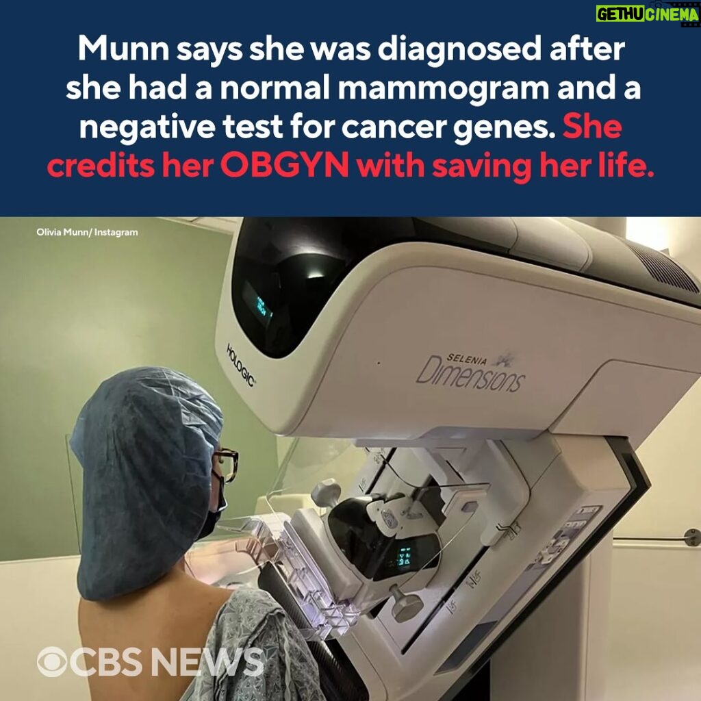 Norah O'Donnell Instagram - Olivia Munn revealed on Wednesday that she was diagnosed with breast cancer last year. Munn said she’d was diagnosed after testing negative for 90 different cancer genes and two months after a normal mammogram. She credits her doctor for saving her life after calculating her breast cancer risk assessment score. Experts say her diagnosis highlights the importance of screenings.