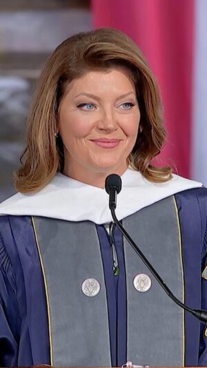 Norah O'Donnell Instagram - Your legacy is “not about your lifespan, it’s your wingspan.” 

Speaking about the legacy of a 16-year-old who deeply touches my heart @georgetownuniversity.

Penny Doerge died last year after battling neurofibromatosis. Her parents started a foundation to help cure NF, and the logo is a butterfly. Her mom told me the butterfly is the symbol of an inextinguishable soul, always drawn to light. @pennysflight 🦋💕🦋💕