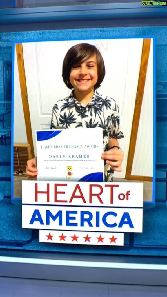 Norah O'Donnell Instagram - 11-year-old Daken Kramer raised more than $7,000 to erase his Missouri elementary school’s meal debt. As a thank you, the school honored him at his 5th grade graduation, and announced an award named after him that will go to students who go the extra mile.