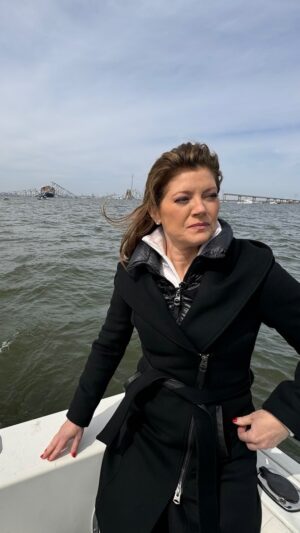 Norah O'Donnell Instagram - Norah O’Donnell is in Baltimore at the site of this morning’s devastating bridge collapse, which occurred when a cargo ship collided with one of the pilings on the Francis Scott Key Bridge.

The CBS Evening News will be live from the scene at 6:30 p.m. ET with all the latest updates.