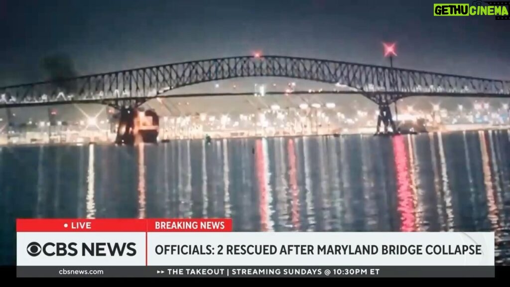 Norah O'Donnell Instagram - A major bridge in Baltimore, Maryland — the Francis Scott Key Bridge — collapsed early this morning after a cargo ship hit it. We’ll have more details @cbsnews