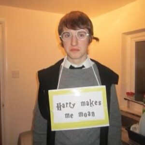 Norma Kuhling Instagram - It’s my husband’s 33rd birthday today and I found this photo of him from middle school as moaning myrtle so on to the internet it goes