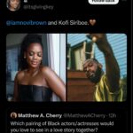 Novi Brown Instagram - I’m very honored that my name is starting to become part of these conversations. Thank you to anyone that sees and believes in my skills as an actor. 🥹 I mean, we would EAT the screen up. I think he’s a Pisces - ya’ll know I’m a Scorpio, so the emotional scenes would be extremely powerful. What should the title be?? 👀