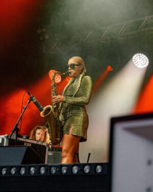 Nubya Garcia Instagram - We Out Here

I honestly have no words, just thank you for your energy, your attention, your joy 

Thank you to @barrelljonesmusic @joeajkeys @theon_cross - dayummm we had a time! 

I’ve never had a crowd singing back to me, that’s a first I’ll remember forever.

Thank you for being alert and taking care of each other in the crowd. 

Thank you for the outpourings of your energy - I felt it all up there 

Thank you to my Day 1s , those new to my journey and all in between 

Big up @geoffmi7 on front of house sound 

Thank you to @mulberryengland @reformation and @drmartensofficial for the fit, y’all made me feel ✨
My hair by @clairedegraft ❤️
Photography by @elliekoepke 

Big love x