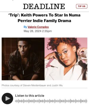 Numa Perrier Instagram - I get to make another movie with an absolute fave! ✈️ @keithpowers