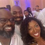 Nyesha Arrington Instagram - R&B All white 🥼party w special guest performance 🎙️by @officialjonb 🫶🏾🫶🏾🫶🏾🫶🏾 #rnb #music #fun #thefamilyreunion
