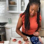 Nyesha Arrington Instagram - Recipe testing Strawberry 🍓 Shortcake cookies 💕 I love my job #limiteddrop #comingsoon