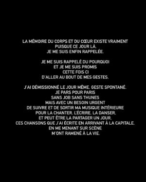 Océane Colom Instagram - « Je n’ai pas découvert ma danse, 
elle existait avant moi, 
elle dormait et je l’ai réveillé » 

Isadora Duncan