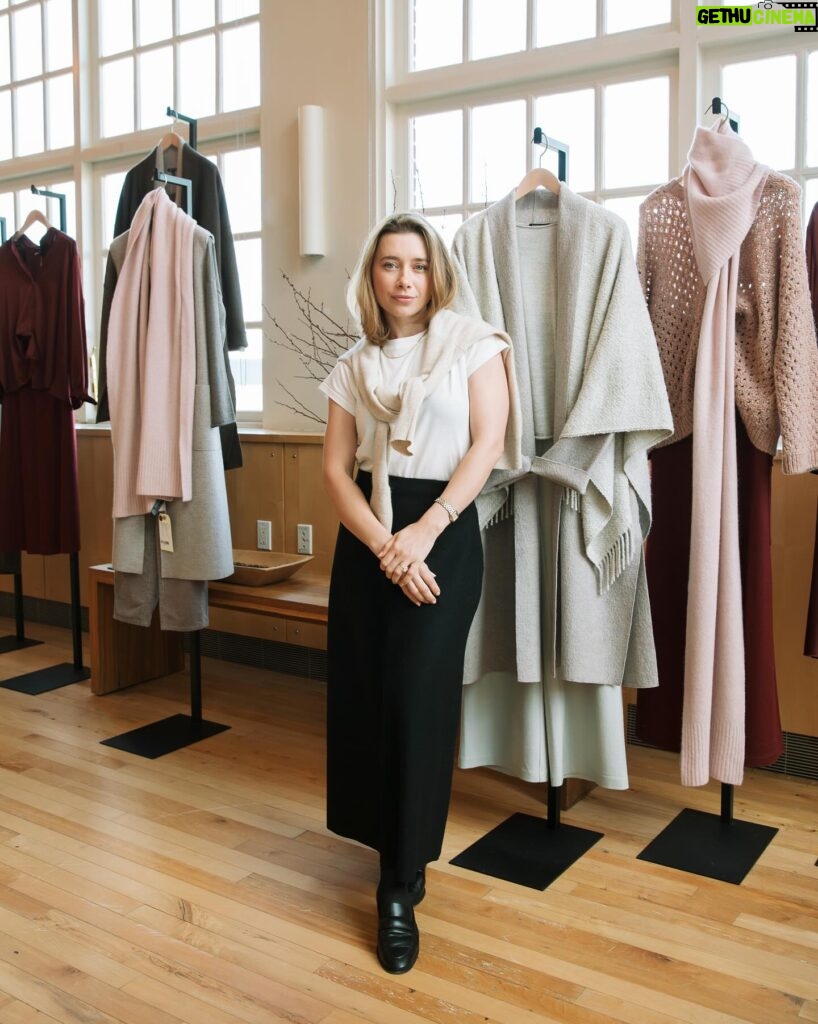 Olesya Rulin Instagram - Some moments caught by @stefen.ross while visiting @eileenfisherny HQ 2 weeks ago. I love working with brands that I generally invest in something I learned that was new while visiting @eileenfisherny HQ was that Eileen started the company when she was 34 years old. She craved the simplicity of a uniform and clothing that had structure and timeless design inspired by a trip to Japan. It was incredibly inspirational to not only see the facilities, but learn more about how much they care about the environment, and all of the steps they take to make sure Mother Earth is respected. I’m looking forward to sharing more about the brand with you in the next couple of months.