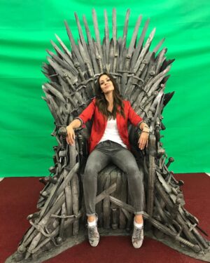 Olga Fonda Instagram - No caption needed!!!😏 #gameofthrones  #whoiswatching #feelscomfortable #girlonthethrone 👸🏻 😚