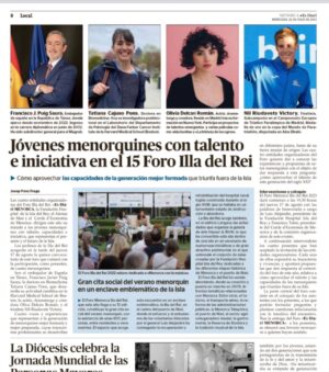 Olivia Delcán Instagram - Muy feliz de haber participado en la 15 edición del Foro @isladelreymenorca junto a @nilriudavets Tatiana Cajuso y Javier Puig.