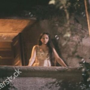 Olivia Hussey Instagram - I’ve never seen this shot before😂I was waiting for the next shot to be set up😂( notice the fake ceiling in Juliet’s bedroom in the background😂#tbt#romeo&juliet#filming#fun#memories#love#instagod❤️🙏