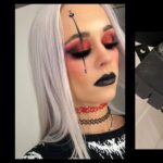 Olivia Kippen Instagram - BOTB V look from FRIDAY • • • Makeup by me, inspo by @leeeexz @dolledupbydani did my hair, made that line sharp & added the hearts 🖤 • @facesofgypsy added some bottom lashes to finish the look✨ • • && @jadecargill convinced me to take pictures of my look and do a slide 🙃
