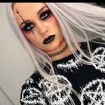 Olivia Kippen Instagram - BOTB V look from FRIDAY • • • Makeup by me, inspo by @leeeexz @dolledupbydani did my hair, made that line sharp & added the hearts 🖤 • @facesofgypsy added some bottom lashes to finish the look✨ • • && @jadecargill convinced me to take pictures of my look and do a slide 🙃