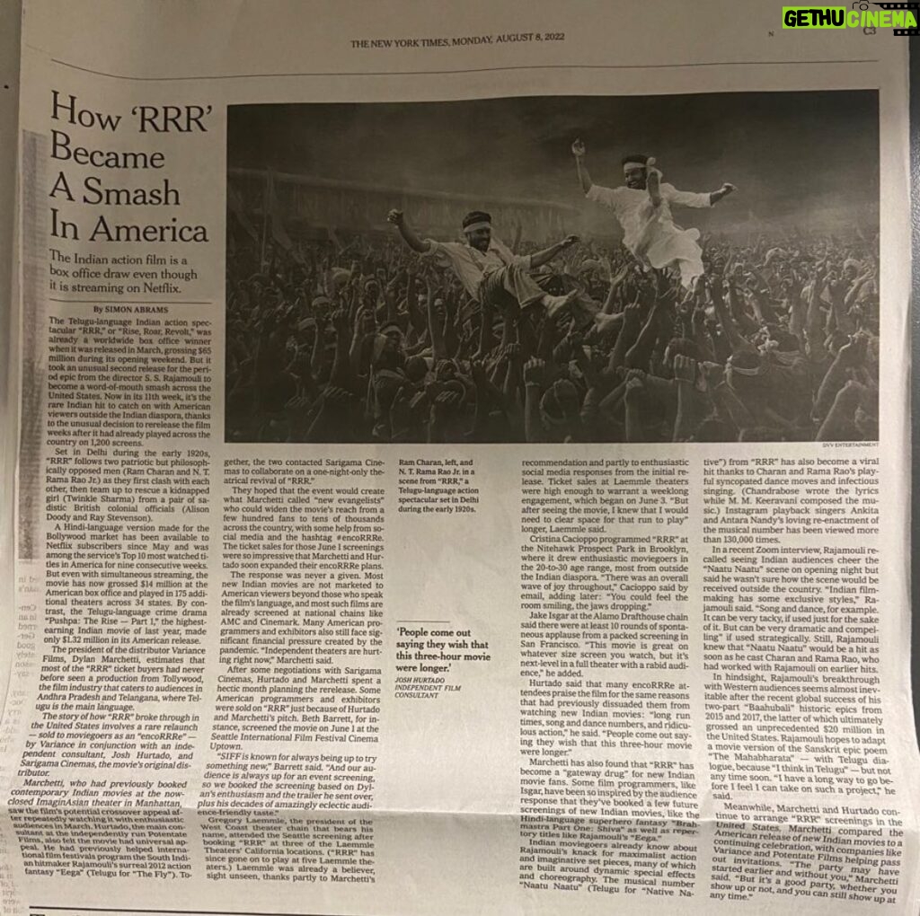 Olivia Morris Instagram - The New York Times, Monday 8th August 2022