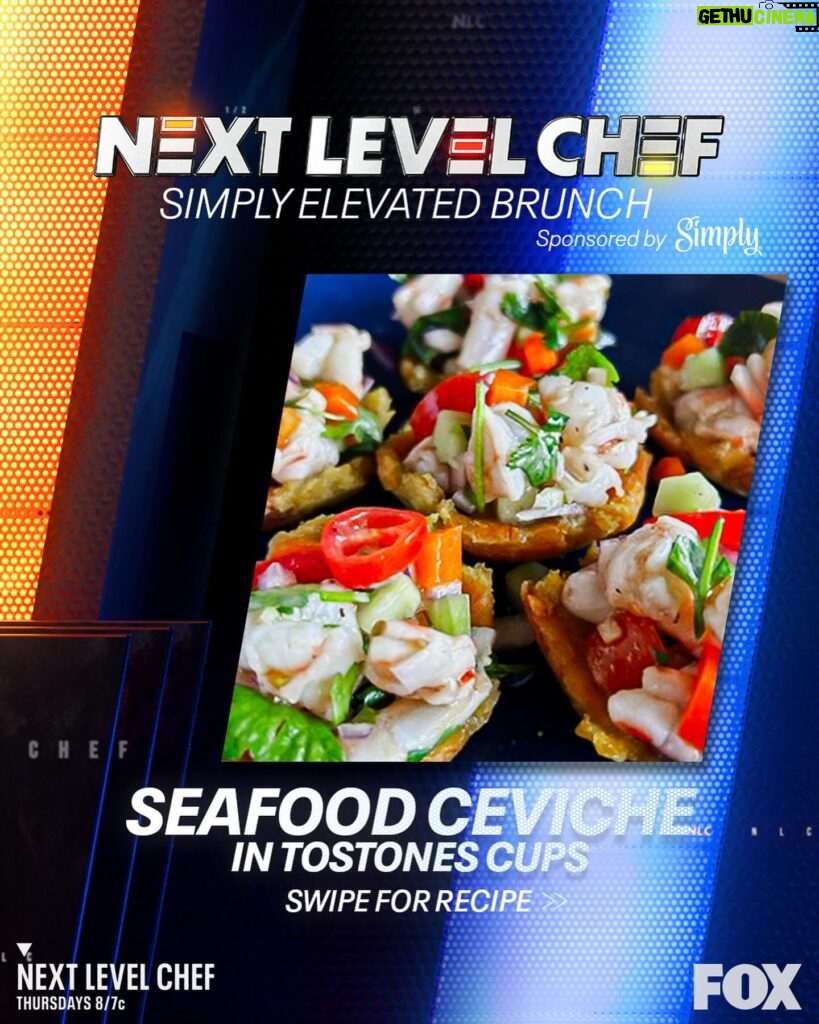 Omallys Hopper Instagram - Chef @cooking_con_omi takes on the Tropical Fish challenge with @SimplyBeverages OJ #sponsored 🍊🐟 Swipe for the full ‘Seafood Ceviche in Tostones Cups’ recipe to elevate your brunch game, and don’t miss #NextLevelChef Thursdays at 8/7c on FOX!