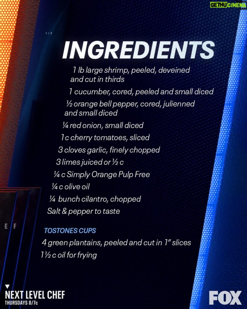 Omallys Hopper Instagram - Chef @cooking_con_omi takes on the Tropical Fish challenge with @SimplyBeverages OJ #sponsored 🍊🐟 Swipe for the full ‘Seafood Ceviche in Tostones Cups’ recipe to elevate your brunch game, and don’t miss #NextLevelChef Thursdays at 8/7c on FOX!