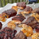 Omallys Hopper Instagram – #ad Hola Mi Gente, I can’t wait to see you try these Surf and Turf Kebabs at home using your @kingsford charcoal. They’re so light, fresh and full of flavor, and the papaya salad gives that island touch #kingsford