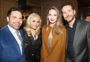 Orfeh Instagram - Here’s a #tbt I KNOW you’ll 💖🤩😜‼️‼️A four-shot to end all four- shots🤪😂 The @outsidersmusical is the gift that keeps on giving😜💥 THANK YOU TO THE MAGICAL @angelinajolie for being so gracious and for 📸 legend @bruglikas for capturing this moment🥰 GO SEE @outsidersmusical ASAP⭐️ @macantone @tomlamendola 
.
.
.
PHOTO BY BRUCE GLIKAS @bruglikas @broadwaybruce_ 🤗‼️
.
.
.
#theoutsiders #nyc #broadway #openingnight #afterparty #angelinajolie #groupshot