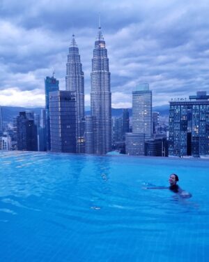 Paige Chua Instagram - A morning swim, the pool to ourselves, the majestic view. 

It's a sweet finish to the short getaway before diving into a set of new scripts...