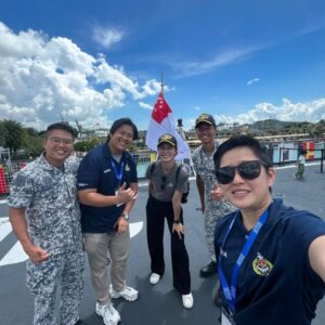 Paige Chua Instagram - My "sailing" days are over but that period remains as one of the most memorable episodes in my life. 

Fair winds and following seas🫡
@singaporenavy 

#LTCSim 

Navy@Vivo