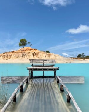 Paige Chua Instagram - Saw this place on @denniszhouchongqing a while back... Promise myself I'll bring me there some day.

 Made it here😊

Truly a treasure close to home

#bluelake #bintan