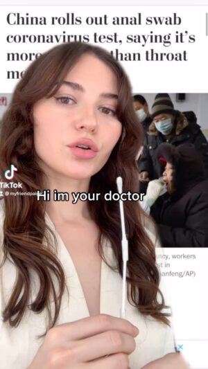 Paige Elkington Instagram - POV: I’m testing you for corona in China #analswab