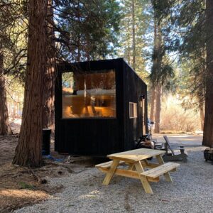 Paige Elkington Instagram - I’ve been holed up in this cabin for the last 3 days and have done virtually nothing except write and walk around in the woods and it’s been the absolute best. I know I speak for many when I say that I legitimately feel my best in nature. If you need to get some work done w no distractions, take a ~romantic~ trip with your lover (OR DOG), or just want to escape and isolate yourself in the woods, I cannot recommend @getawayhouse enough. They’re all over the nation so go to their website to see all the locations and use my code MYFRIENDPAIGE25 for $25 off ❤️❤️ XOXO Wilderness PAIGE