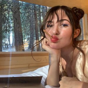 Paige Elkington Instagram - I’ve been holed up in this cabin for the last 3 days and have done virtually nothing except write and walk around in the woods and it’s been the absolute best. I know I speak for many when I say that I legitimately feel my best in nature. If you need to get some work done w no distractions, take a ~romantic~ trip with your lover (OR DOG), or just want to escape and isolate yourself in the woods, I cannot recommend @getawayhouse enough. They’re all over the nation so go to their website to see all the locations and use my code MYFRIENDPAIGE25 for $25 off ❤️❤️ XOXO Wilderness PAIGE
