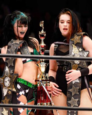 Paige Wooding Instagram - #ANDNEW Goddess of Stardom Tag Team Champions. First ever Gaijin tag team to obtain them. 私たちはあなたに言った！