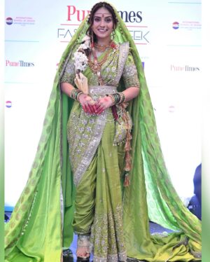 Pallavi Patil Instagram - 💚💚💚
.
.
Photography by @saneshashank @addy_d_0607 
Makeup by @nupuradeshpande_artistry 
Hair by  @hairandmakeupbyradhe 
Styled by @samprata23
CELEBRTITY management @makeupbyberdesaurabh
Saree @royaltasta
Jwellery @satyamjewellers 
Nath @jizajewellerystudio
.
.
#saree #traditional #punetimes #punetimesfashionweek #pallavipatil