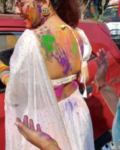 Pamela Mandal Instagram - Happy holi 🎨🎨🎨 #holifestival #holi2024 #celebration #iskontemple #holidancefestival #holiwithfriends #dholpurnima #iskonjuhu #reelkarofeelkaro #enjoyforever #enjoyevwrymomentofyourlife