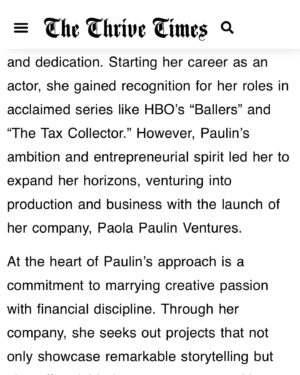 Paola Paulin Instagram - Thank you @thrive_times_us @ariellavi_15 for this amazing article about my new movie in Cannes film festival this year !, Watch Rumours starring #cateblanchett ! 🖤🎥 @paolapaulinventures 
-
¡Gracias @thrive_times_us @ariellavi_15 por este increíble artículo sobre mi nueva película en el festival de cine de Cannes este año! ¡Mira Rumors protagonizada por #cateblanchett! 🖤🎥