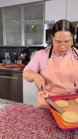 Paola Velez Instagram - My favorite part of working in a kitchen is being around wonderful humans with experiences uniquely their own. Some of the kitchen teams I’ve worked with, often had pockets of time to chat between prep work or when service was a bit slower than we’d hoped. During those moments I would make space for others to tell me about their lived experience. Moments that I hold near and dear to my heart. 

One of those moments helped create this cookie. The bulla snickerdoodle was born of me listening to Cephas (who at the time was a bartender at a restaurant I worked at.)who would talk to me about his experiences as a child in the mountains of Jamaica and his experience with his afterschool snack- Bulla cake. 
I would ask him about the smell, texture, taste. How did it made him feel? was it warmth? Happiness? Comfort? and every shift I would create a different sugary spice blend for him to try. 

I realized that in order to replicate the snack of his childhood I had to create a new memory for Cephas. I had to push the boundaries of his memory and introduce an Americana vessel -the snickerdoodle cookie- I worked on this recipe for months before he finally said this is it. These are the flavors of my childhood. 

Personally, I am grateful for moments like these because in the stillness of allowing someone to trust me with their memories; I often realized that my journey through the food world, isn’t always about my technical skills but about allowing the essence of humanity to be translated into these quick bites. 

I hope that I’ve you’re reading this Cephas, know that I still imagine what the mountains of Jamaica look like and hope to see them one day. And that this cookie is a byproduct of your kindness and your trust to share your stories with me. 

I hope that yall (dear reader) will like this cookie when you bake from Bodega Bakes. & I hope that you take a moment to listen to the lived experiences of those around you. 

Happy Monday, 
Chef P 

#bullacake #jamacia #caribbeanfood #caribbeanstories #snickerdoodle #cookies #cheflife #cheflifestyle #cheftalks