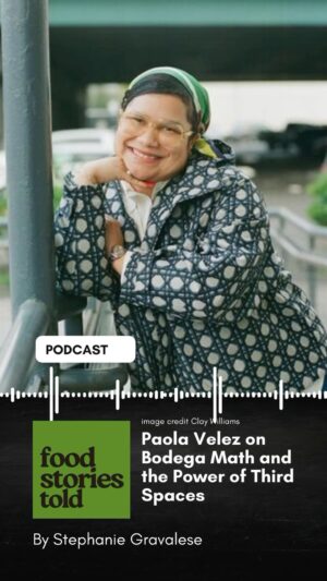Paola Velez Instagram - On the newest episode of @foodstoriestold I speak with pastry chef @smallorchids and we unpack the power of bodegas and third spaces.

Learn why Paola believes bodegas are more than just stores – they’re vital third spaces where community, culture, and comfort food converge. In this conversation, she shares stories from her neighborhood, recounting how bodegas were a playground for learning and sanctuaries during times of need. 

She delves into the impact these third spaces have on food culture, symbolizing not just a cornerstone of life in the city but a center of community and connection and how she pays homage to it in her upcoming book “Bodega Bakes: Recipes for Sweets and Treats Inspired by My Corner Store.”

We laugh, we chat bodega math and Paola shares the art of ordering the *perfect* chopped cheese. 

It’s a beautiful chat about the cultural hubs that shape us and I can’t wait for you hear her story.

-What’s your go to bodega order?
-Were you here for the penny candy or saving up for the big stuff? 
-drop your favorite bodega memories in the comments. 

PS: How is *your* bodega math?