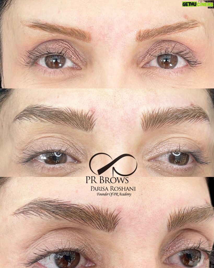 Parisa Roshani Instagram - 3DBrows❤️من اين تكنيكو خيلي دوست دارم ميدونيد چرا ؟ اول اينكه هزار برابر از عكسش قشنگتره ، دوم اينكه هيچ كسي نميفهمه شما كار ارايش دائم انجام دادين 🤟🏻 نظرتون چيه