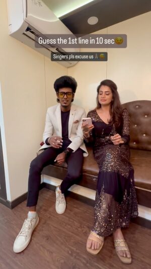 Parvathy Venkitaramanan Instagram - Anchoring mattume panirklaam😅

Outfit @lithas_rentals 

#anchors #bala #parvathy #singalong #jamming #artistlife