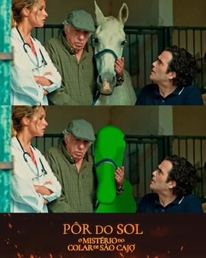 Patrícia Tavares Instagram - !!!Escândalo!!! Imagens dos bastidores de Pôr do Sol revelam que o público foi enganado. Afinal, muitas das cenas e personagens, foram feitas com recurso a efeitos especiais. Francisco Mortalha, presidente da “Associação do Público que Vê Tudo na Box”, já reagiu: “Sinto que fui mais enganado do que com a minha primeira mulher. Os computadores são para jogar aquele jogo dos pássaros nas fisgas, não para isto”. #pôrdosol #cenasverdes #pôrdosolfilme #bronca #pdsfilme #istonãosefaz #coyotevadio #chatgpt
