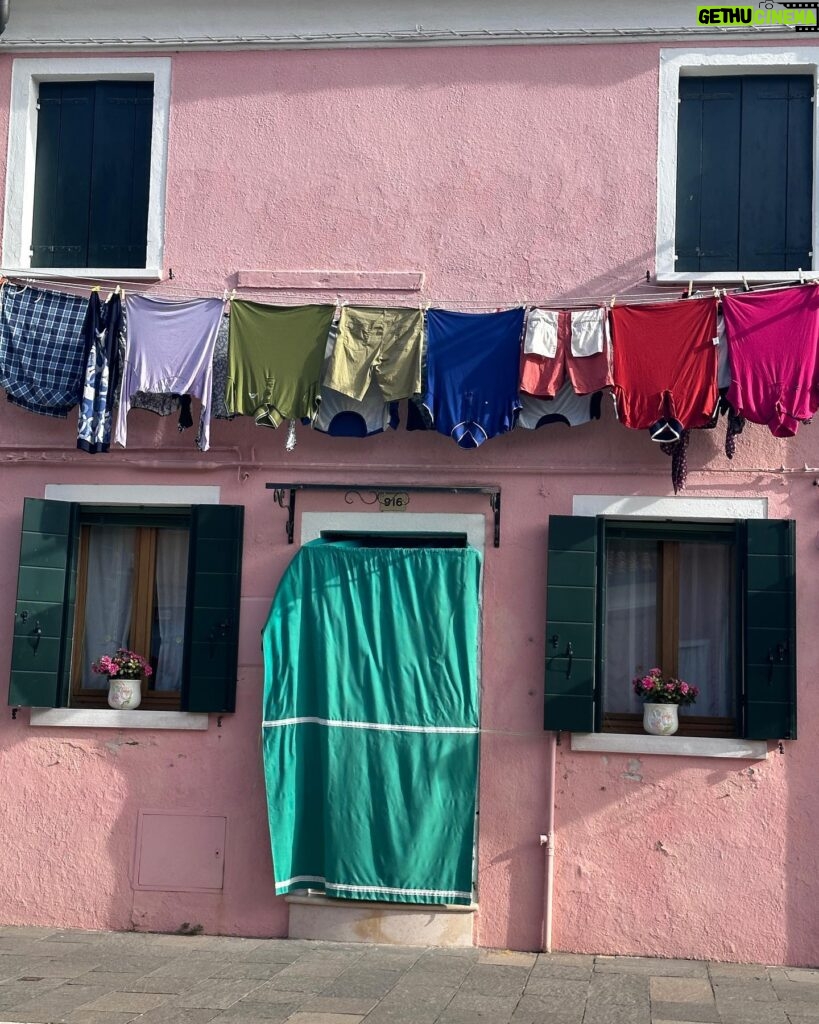 Patricia Arquette Instagram - Underwear wars. I win. #Burano