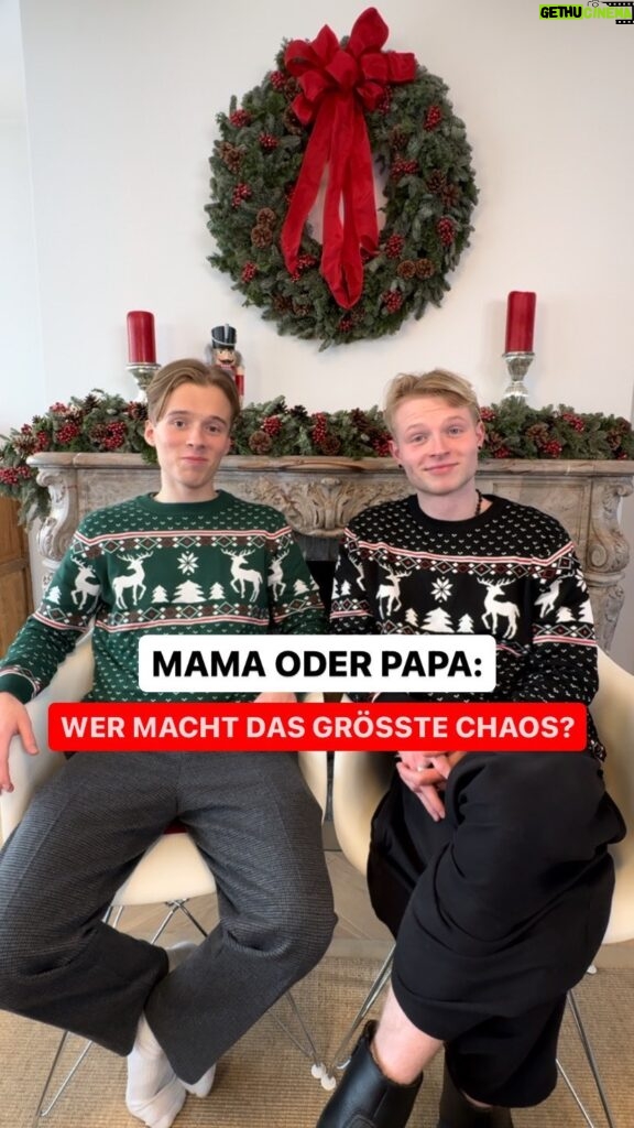 Patricia Kelly Instagram - Christmas Family Q&A 🎄🎁👨‍👩‍👦‍👦 Wer hinterlässt das größte Chaos? @patriciakelly.official oder @denis.sawinkin.official ⁉️ @sawinkinalexander @iggikelly_official #christmas #family #questions #answers #whoisit #chaos #familie #weihnachten #patriciakelly #kellyfamily #thekellyfamily