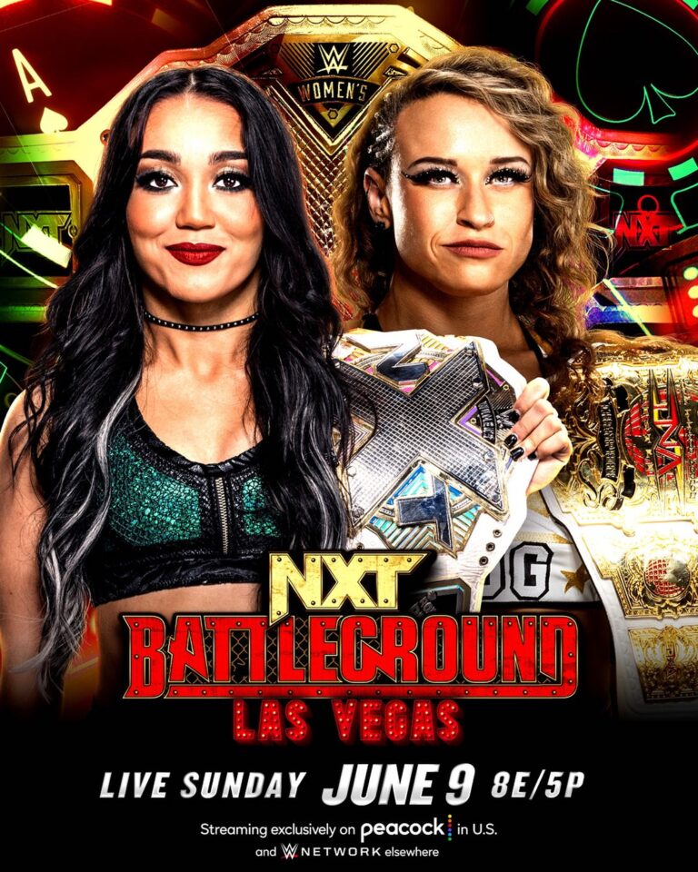 Patricia Parker Instagram - History will be made when @roxanne_wwe defends her #WWENXT Women’s Championship against TNA Knockouts Champion @jordynnegrace at #NXTBattleground!