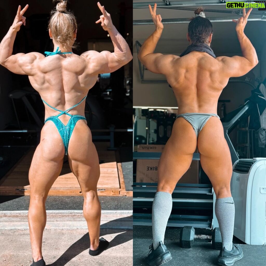 Patricia Parker Instagram - It’s all a part of the journey or whatever fitness influencers say, right? 3/31/23 versus 3/31/24 One year difference. 128lbs vs 155lbs. 💊 @5percentnutrition // JUGGERNAUT 💪🏼 @tuffwraps // JORDYNNE 🏋🏼‍♀️ @bruteforce_au // JUGGERNAUT 👨‍⚕️ @magnus_medical 🐓 @thechickenpound 📺 @tnawrestling @axstv