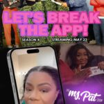 Patricia Williams Instagram - MAY 23RD! MAY 23RD! MAY 23RD is #BreakTheAppDay! #TheMsPatShow is coming back for Season 4! Let me know where you’ll be watching in the comments! 🎥: @christinadioncreations #mspat #sitcoms