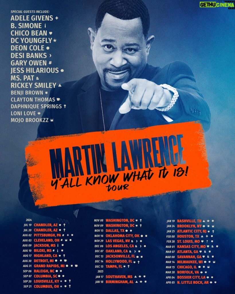 Patricia Williams Instagram - Y’all Know What It Is! Catch me for a few dates on @martinlawrence’s new tour! Presale starts May 15th using the code “MARTYMAR”! Set your damn reminders! 🔥