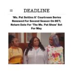 Patricia Williams Instagram - The answer y’all have been waiting for. See you May 23rd for season 4 of @themspatshow. 💅🏽 Can’t wait for y’all to see this season. 😂 OH…and see you for Season 2 of #MsPatSettlesIt. 😏 All gas, no breaks all 2024. 🔥 Check out the entire @deadline article! Link in my story! #themspatshow #season4 #bet #betplus