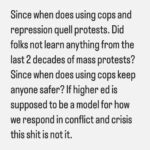 Patrisse Cullors Instagram - I’m an abolitionist. Law enforcement doesn’t keep anyone safe, using law enforcement to quell protests doesn’t work. When folks feel repressed they fight back. How do we keep the collective safe? How about using an abolitionist imagination to help bring in the collective? It’s possible to have peaceful protests and also keep everyone safe. Cops won’t do that. They never have and never will.