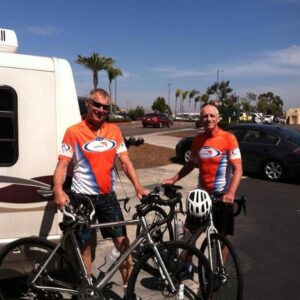 Patti Hansen Instagram - This is a photo of my dearest brother, Greg Hansen (on the left), who passed away suddenly in January. There are too many emotions and words to say about him, but this is one thing that I can make tangible. And that is the bike ride he did across America for @worldvision . This week our family celebrated his life by doing another bike ride in his memory to raise money again for World Vision. Every little bit helps. Click on link above to read more about my brother and his journey to help provide clean water in Africa. When you are on site you can also make a donation through his page. My brother walked the talk and he is my forever hero. Swipe right to see his 8 children and wife honoring him.
